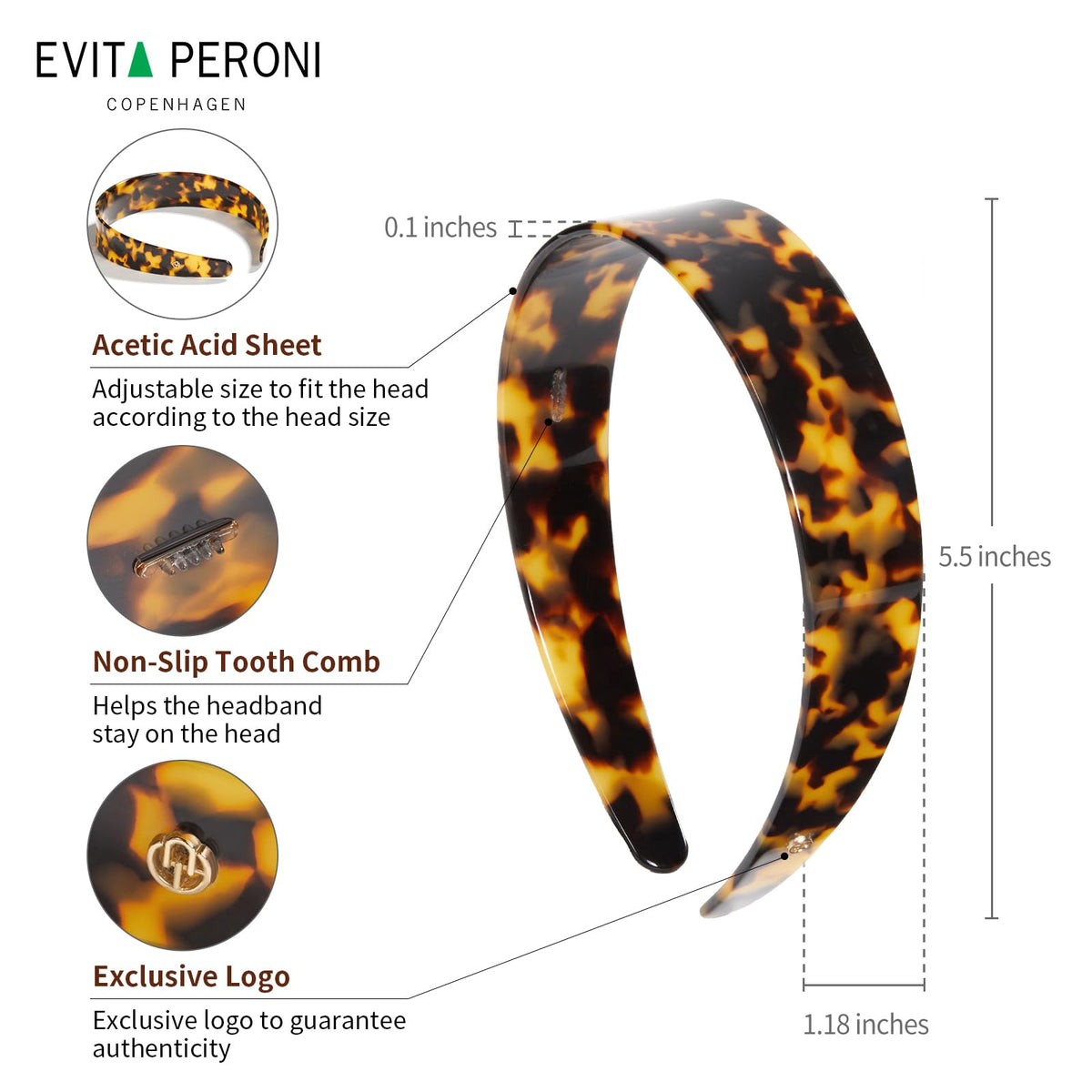 EVITA PERONI headband suitable for daily use and makeup routines