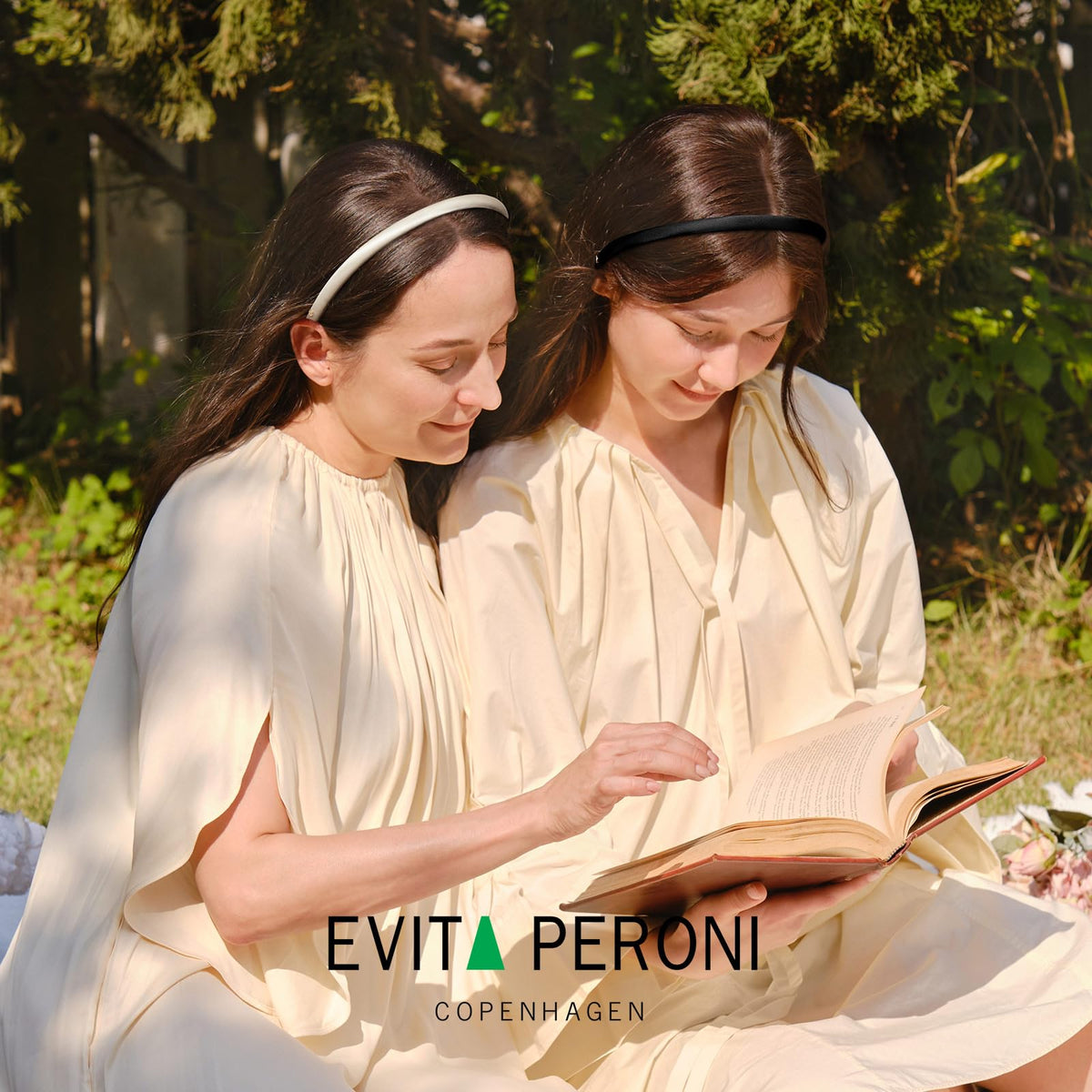 EVITA PERONI silk headband with non-slip inner band keeps hair in place