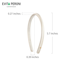 EVITA PERONI silk headband ceremony-ready look with subtle shine