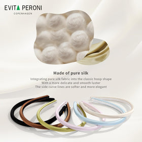 EVITA PERONI silk headband ergonomic fit for all-day comfort