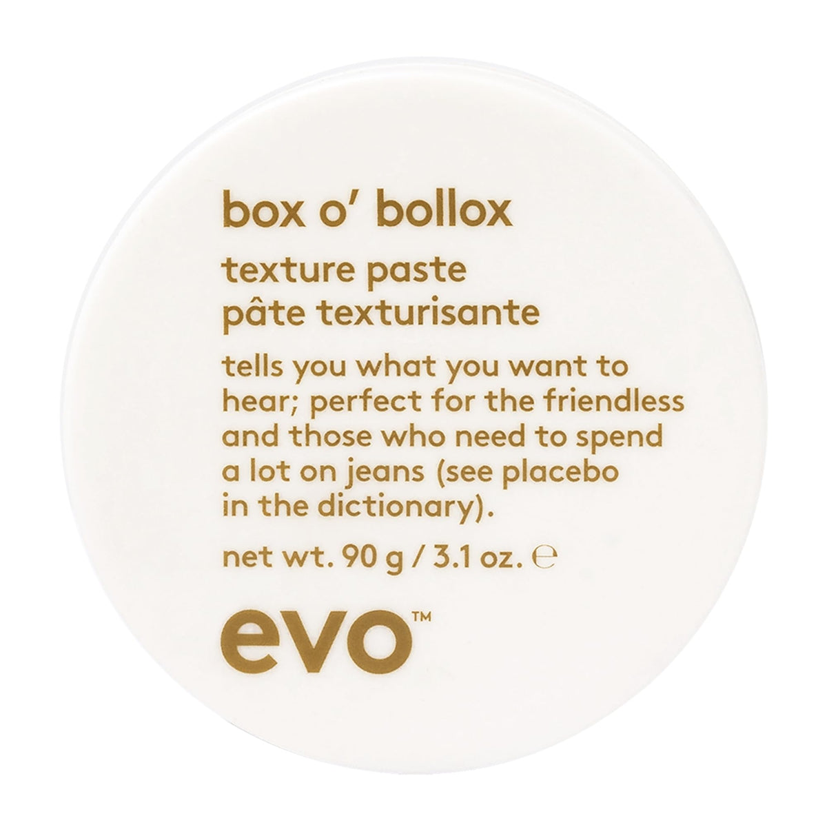 EVO Box O' Bollox packaging close-up for sleek travel styling.