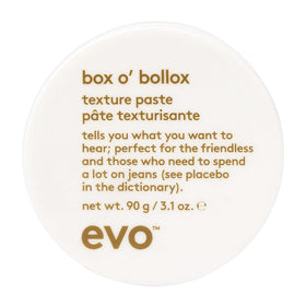 EVO Box O' Bollox packaging close-up for sleek travel styling.