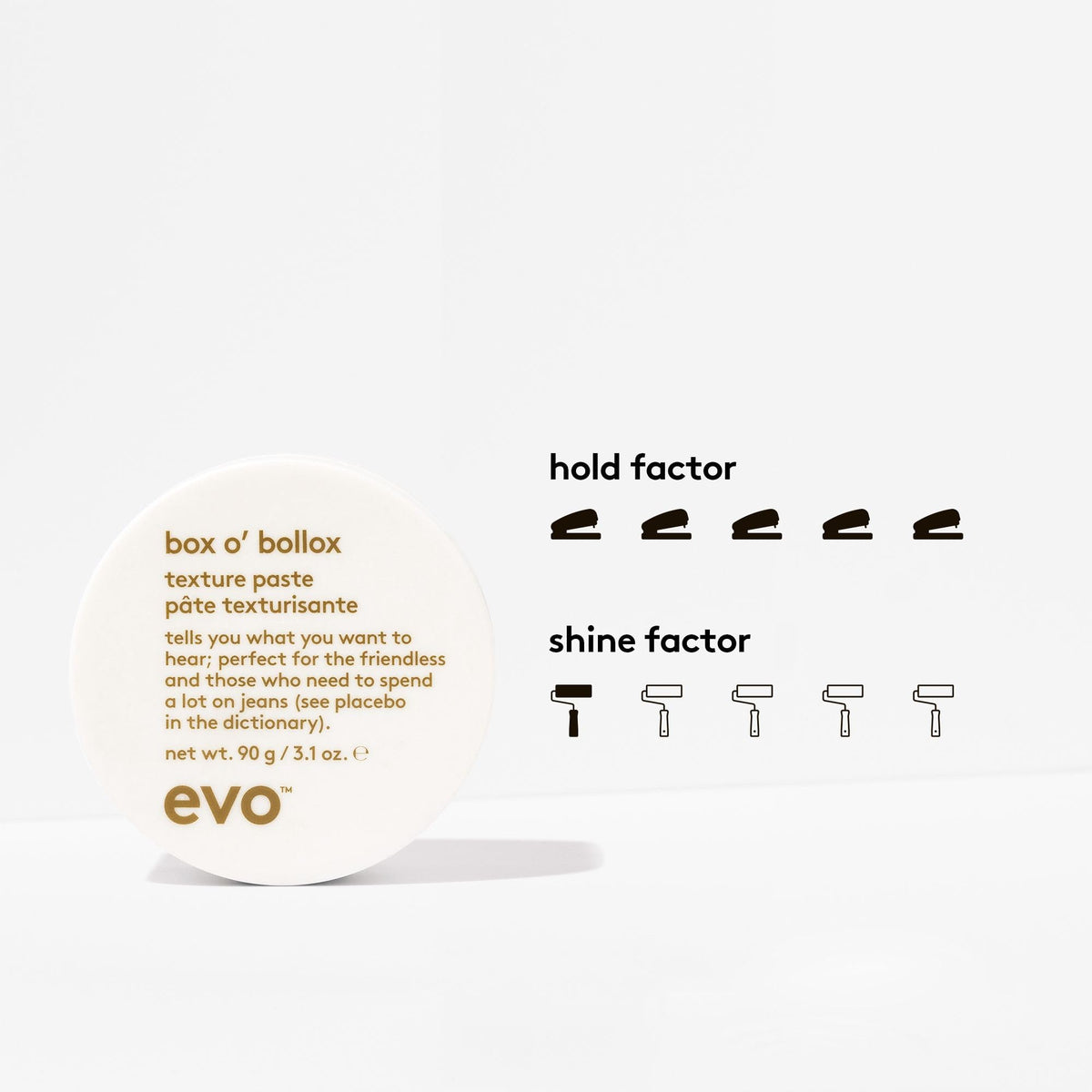 EVO Box O' Bollox tube view shows durable hold.
