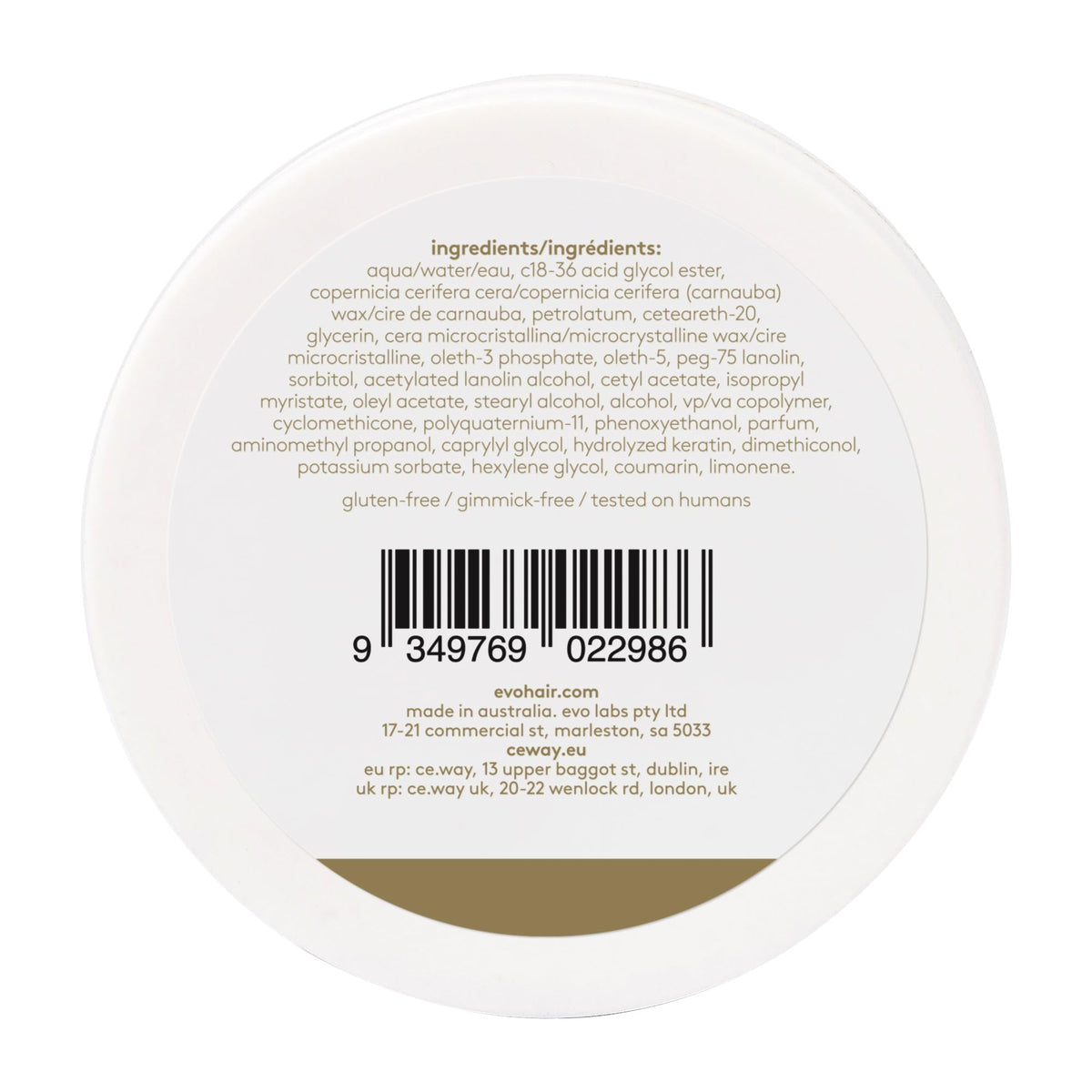 EVO Crop Strutters cream texture reveals a smooth, malleable paste for all hair types