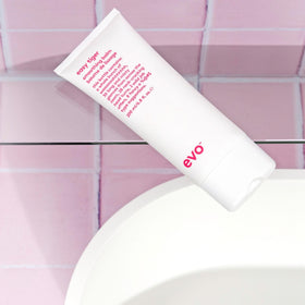 EVO Easy Tiger smoothing cream bottle highlight heat protection while styling hair