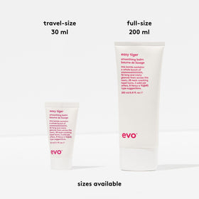 EVO Easy Tiger smoothing cream on thick hair for improved manageability and shine
