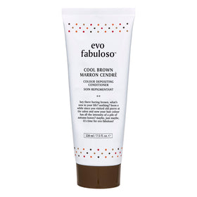 EVO Fabuloso Cool Brown bottle pouring color deposit and conditioning