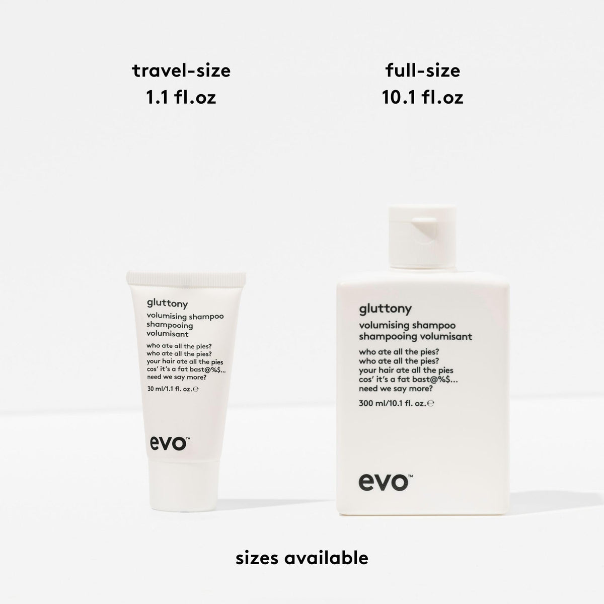 EVO Gluttony Volumizing Shampoo glistening hair with smooth manageability
