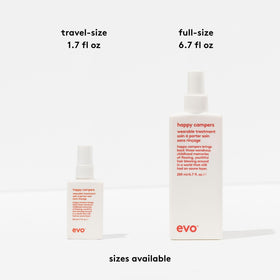 EVO Happy Campers hair after use, soft, manageable strands with light hold