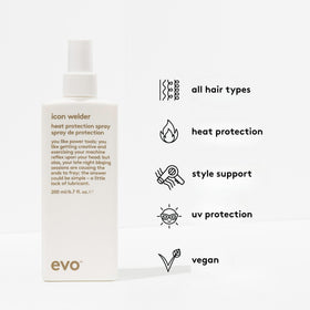 EVO Icon Welder after use reveals hair shine and softness.