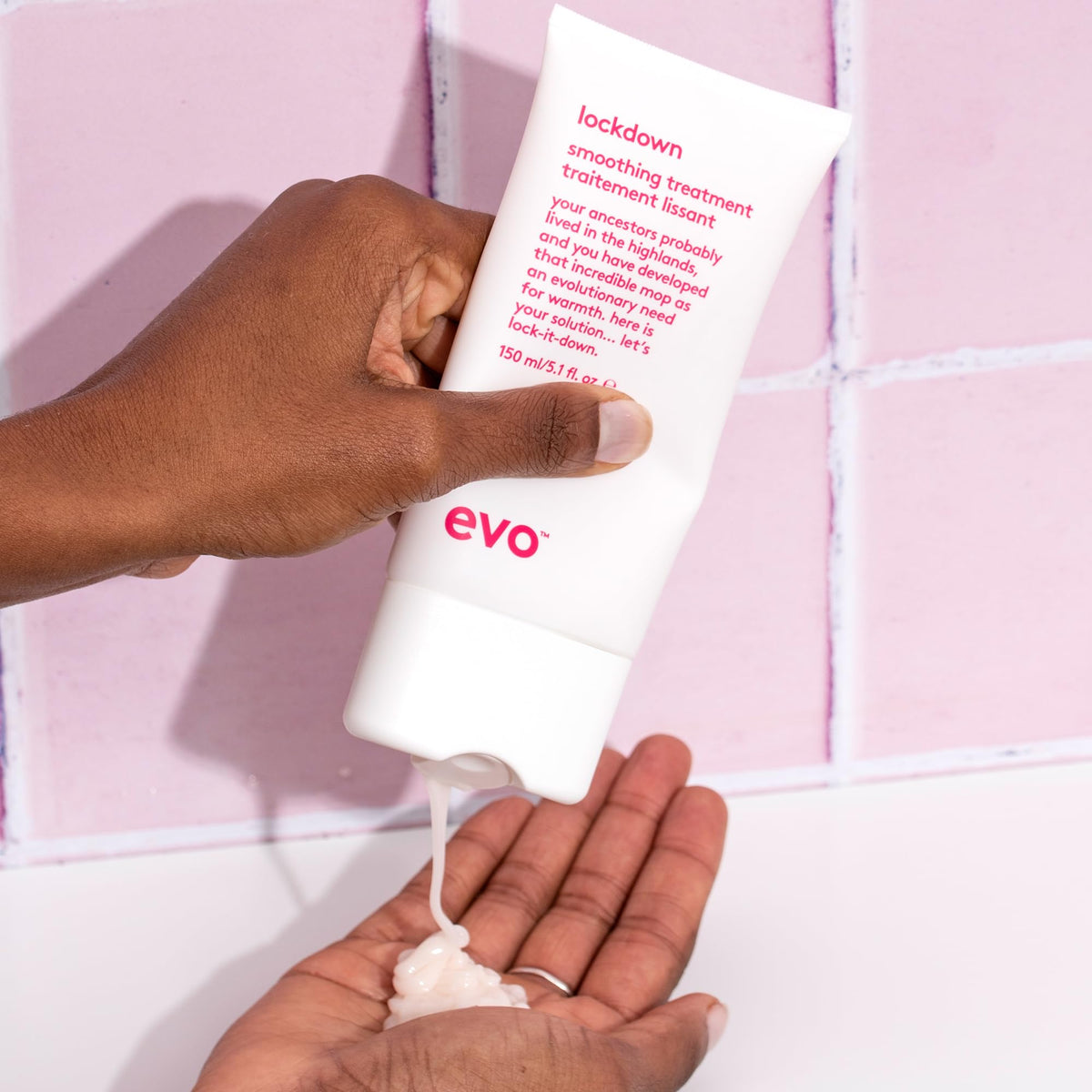 EVO Lockdown humidity shield protects color-treated hair from moisture