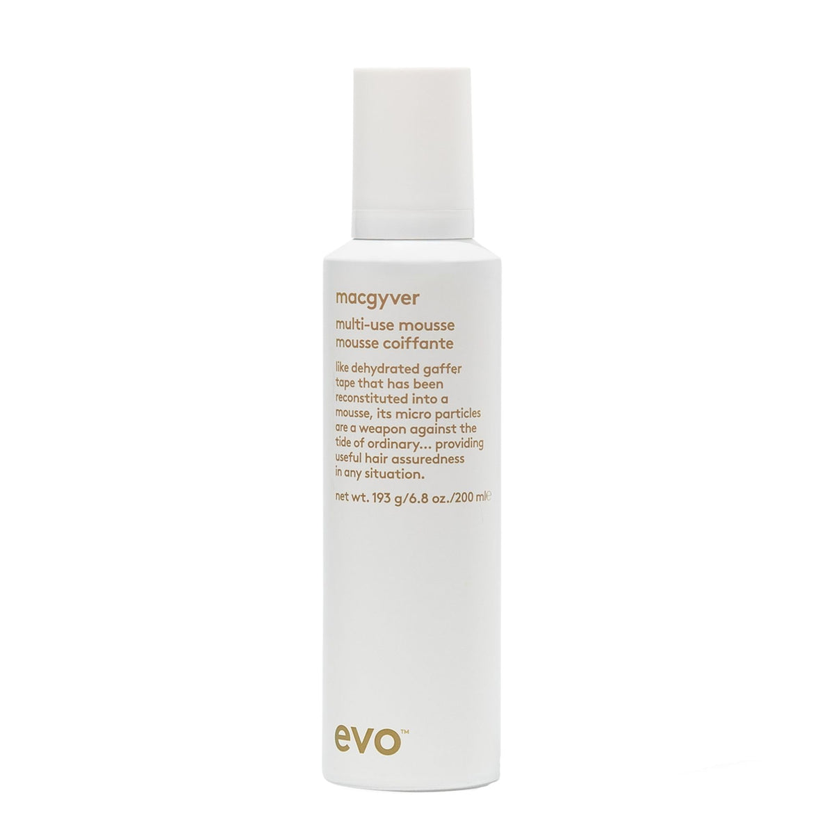 EVO Macgyver mousse bottle pump enables mess-free application and precise control.