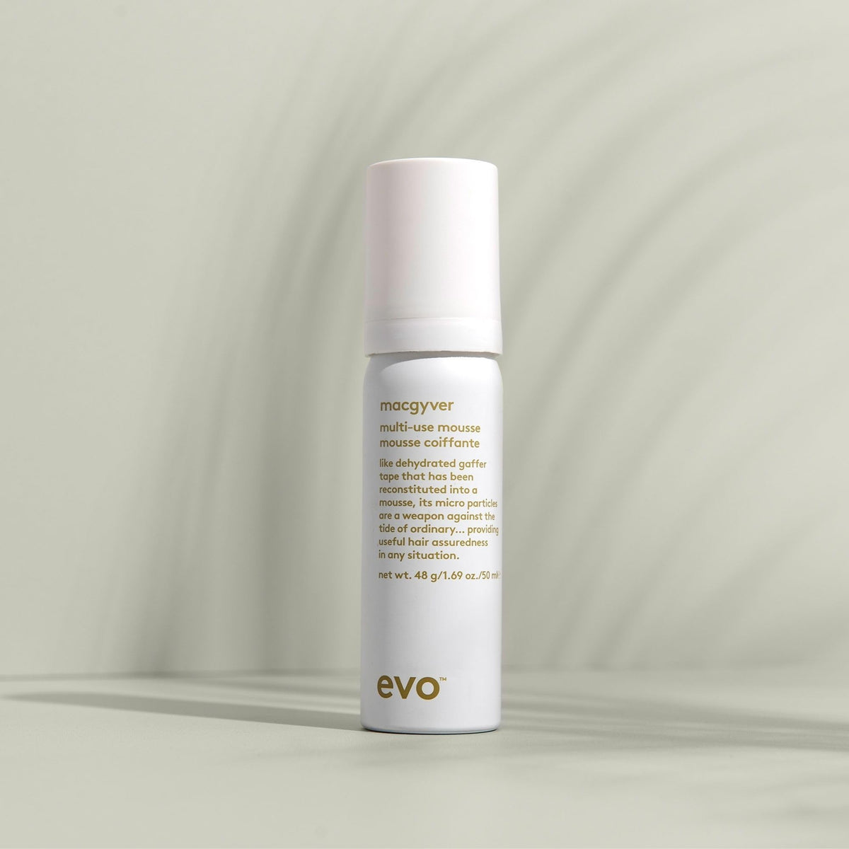 EVO Macgyver mousse dry-finish for brush-out ease
