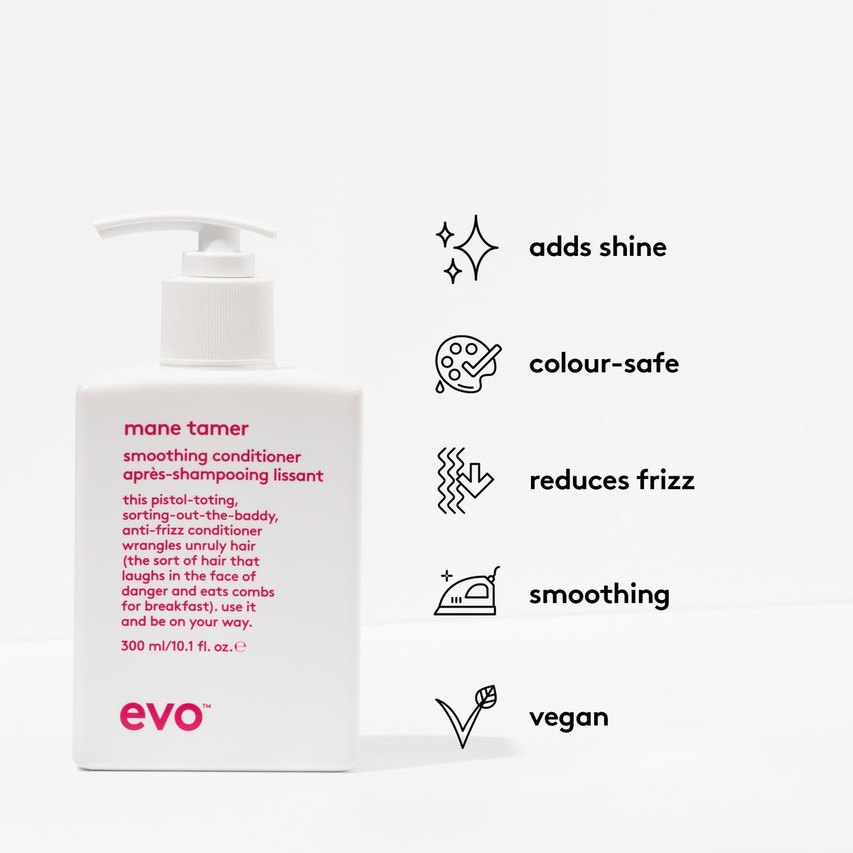 EVO Mane Tamer conditioner pump in use for detangling and quick application