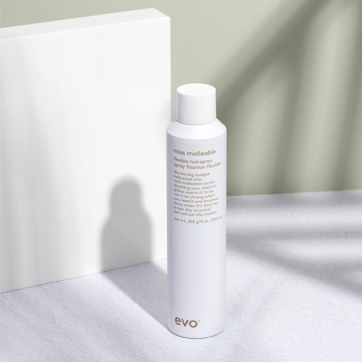EVO Miss Malleable hair-style-hold captures long-lasting shape with flexible control.
