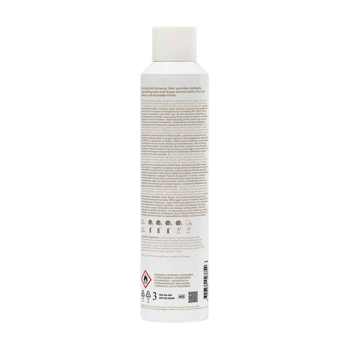 EVO Miss Malleable spray-dispersion demonstrates even coverage for defined styling.
