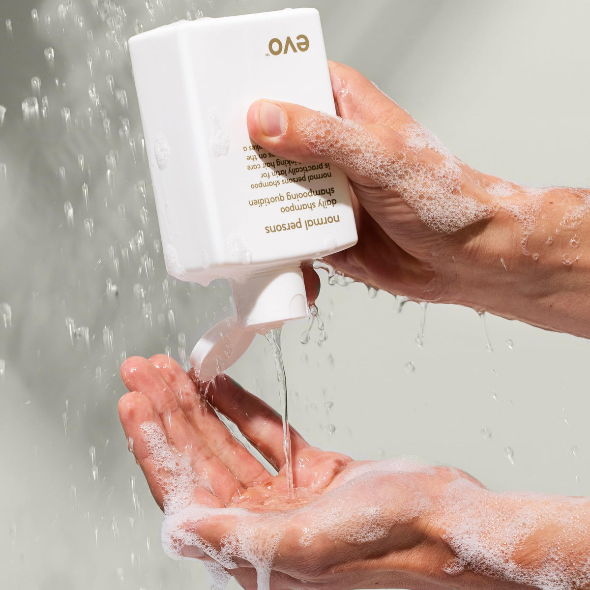 EVO Normal Persons Daily Shampoo scalp stimulation refreshes and reduces excess oil.