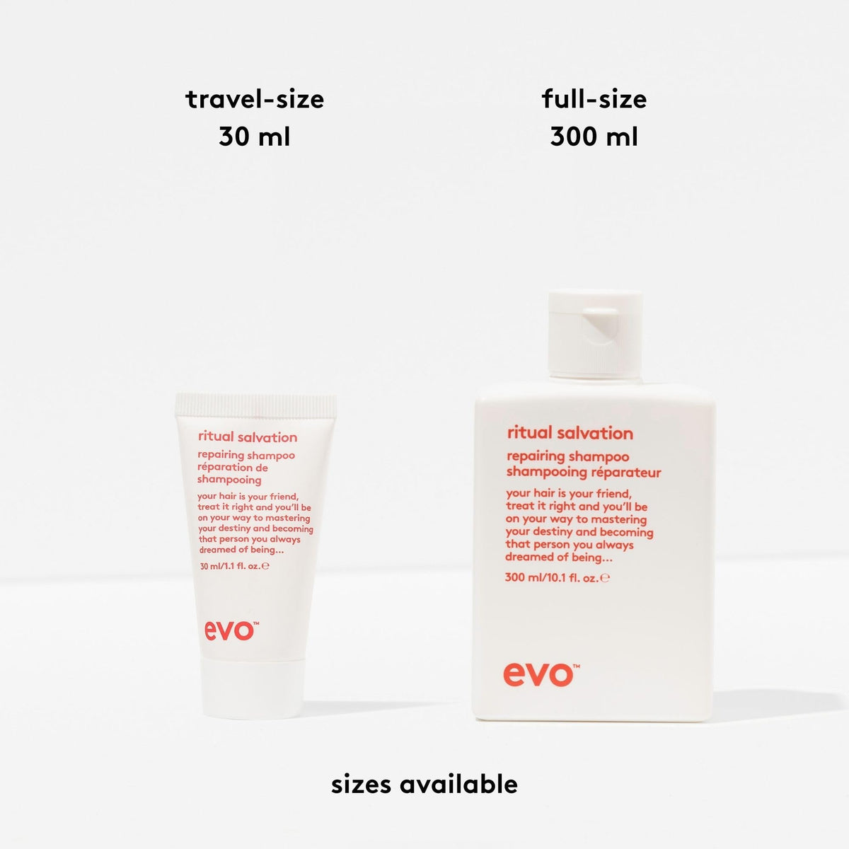 Frizz-prone hair after EVO Ritual Salvation Shampoo for a smoother look