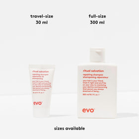 Frizz-prone hair after EVO Ritual Salvation Shampoo for a smoother look