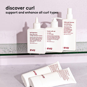 Humidity control evident with EVO Total Recoil Curl Definer on defined curls.