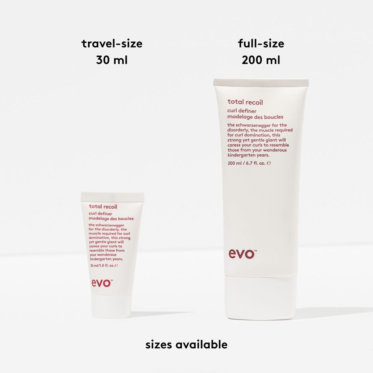 EVO Total Recoil curl defining cream after air dry reducing frizz