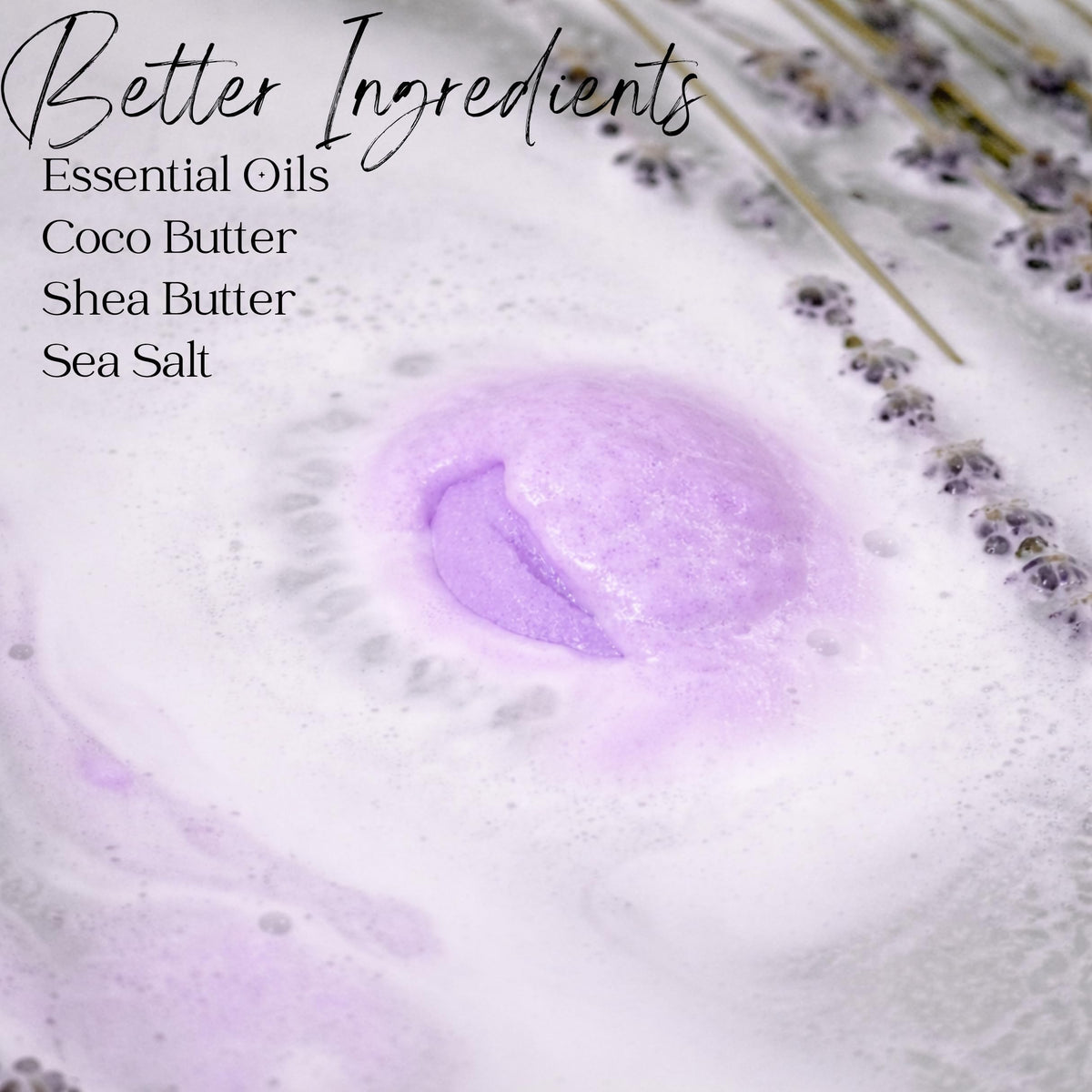 EvolutionUSA Lavender Dreams lavender oils and petals hinting at soothing aromatherapy use.