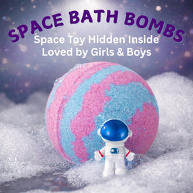 Vivid color fizz from EvolutionUSA bath bomb colors the water playfully