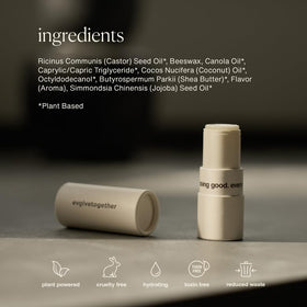 Evolvetogether coconut, shea and jojoba nourish skin around lips.