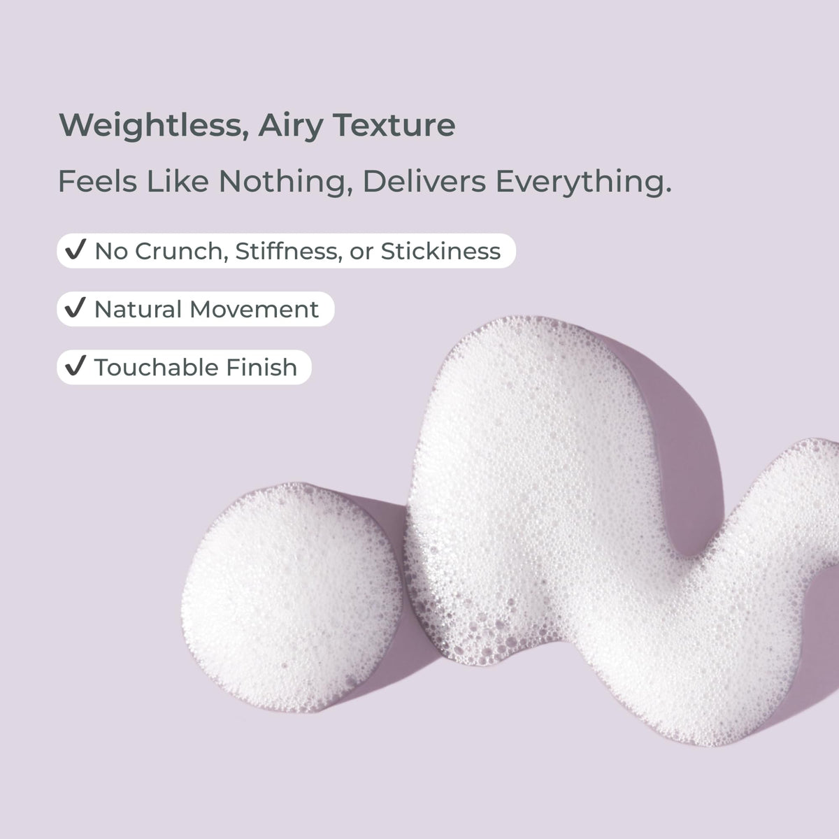 EVOLVh InstaVolume foam on fine hair adds body without crunch