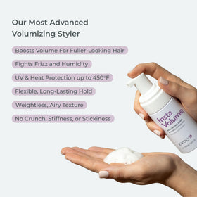 EVOLVh InstaVolume foam root-lift action highlighting crown fullness