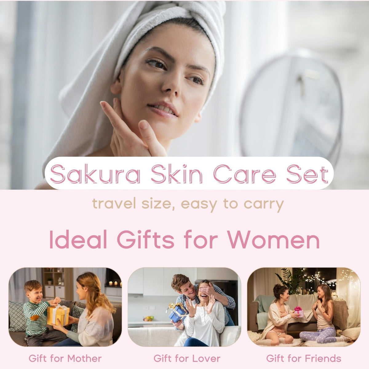 Evolvique Sakura travel-friendly box set for on-the-go skincare
