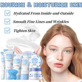 Evolvique Milk Face Wash tube, creamy cleanser for gentle daily cleansing.