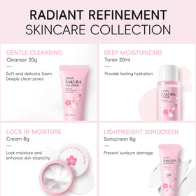 Evolvique Sakura cleanser pump bottle supports gentle morning cleanse.