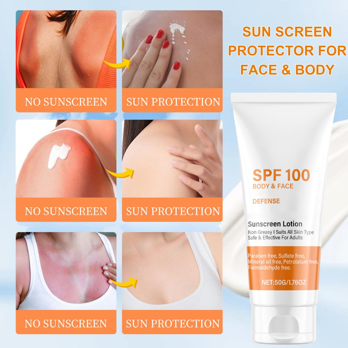 Evolvique SPF100 application demonstrating smooth, quick absorption.