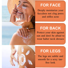 Evolvique SPF100 being spread on skin with no white cast.