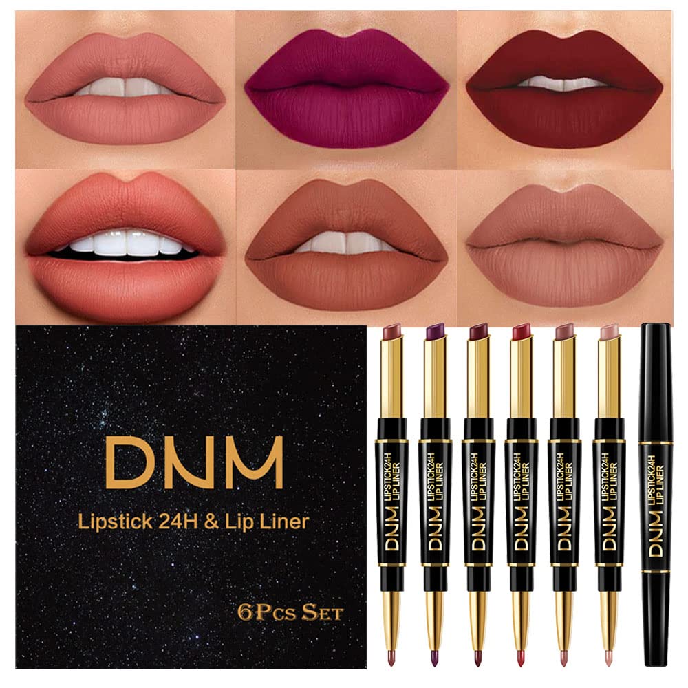 evpct dual-end lip liner and lipstick for precise contour and all-day color