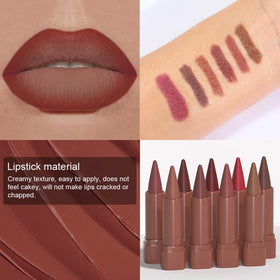 evpct longwear velvety finish lipstick delivers up to eight hours of color.