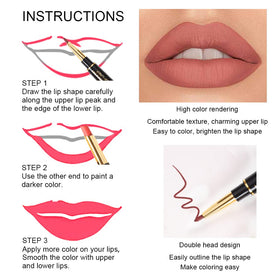 evpct waterproof long-wear lip liner enhances staying power through daily activities