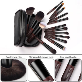 EVRCHGIEA 15-piece brush collection laid out for full-face makeup application