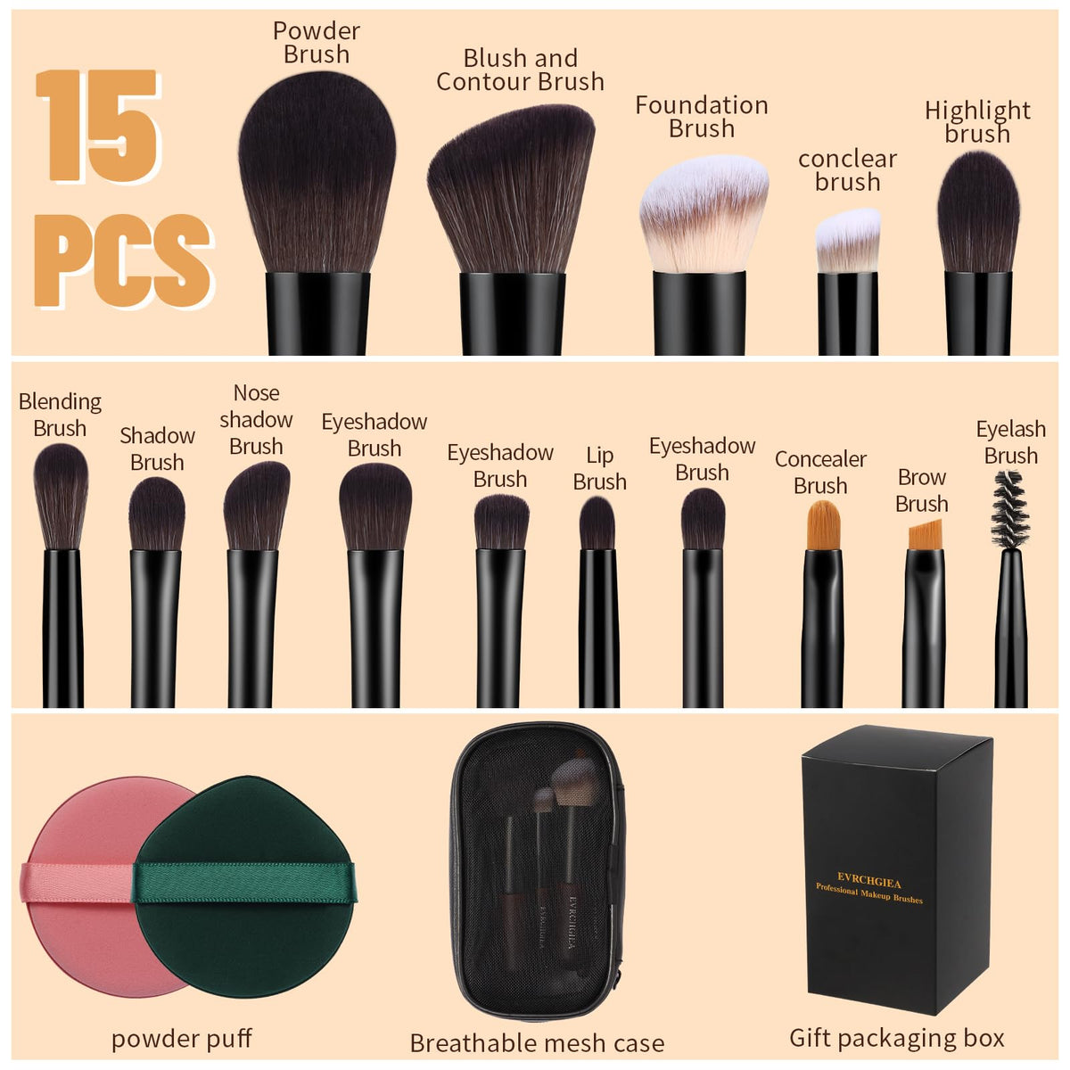 EVRCHGIEA dual-use puff for wet and dry makeup with soft, even coverage