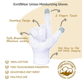 Adjustable knit wrist on Evridwear gloves prevents slipping at night