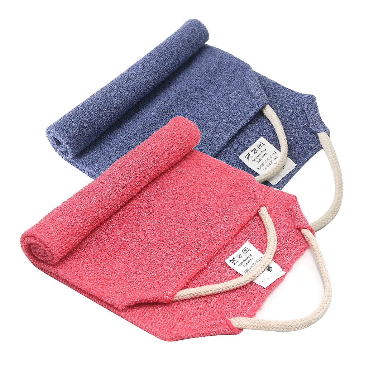Evridwear back scrubber double-sided with handles reaches hard-to-reach areas for a thorough cleanse.