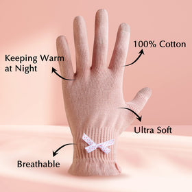 Evridwear Beauty Gloves Seamless Cuff keep them in place during day or night routines.
