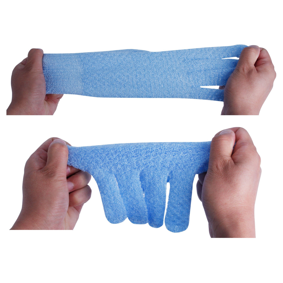 Evridwear glove ideal for neck and shoulders exfoliation.
