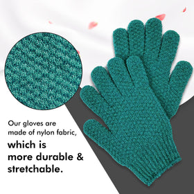 Evridwear exfoliating gloves close-up texture demonstrates dual-surface design