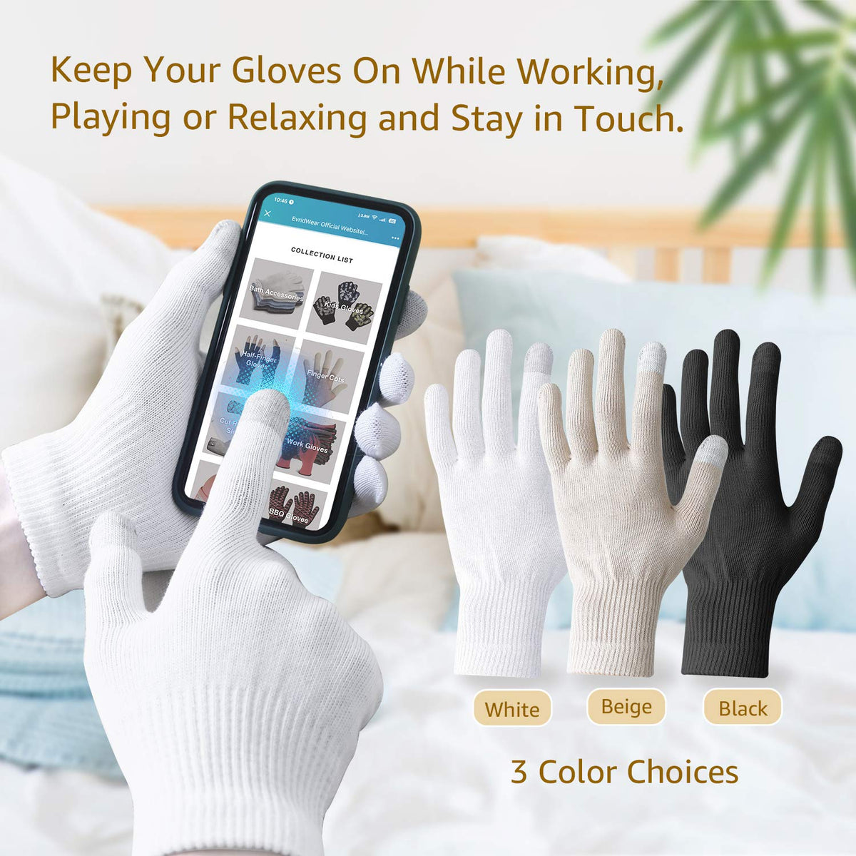 Evridwear black S/M pack gloves for everyday wear and travel.