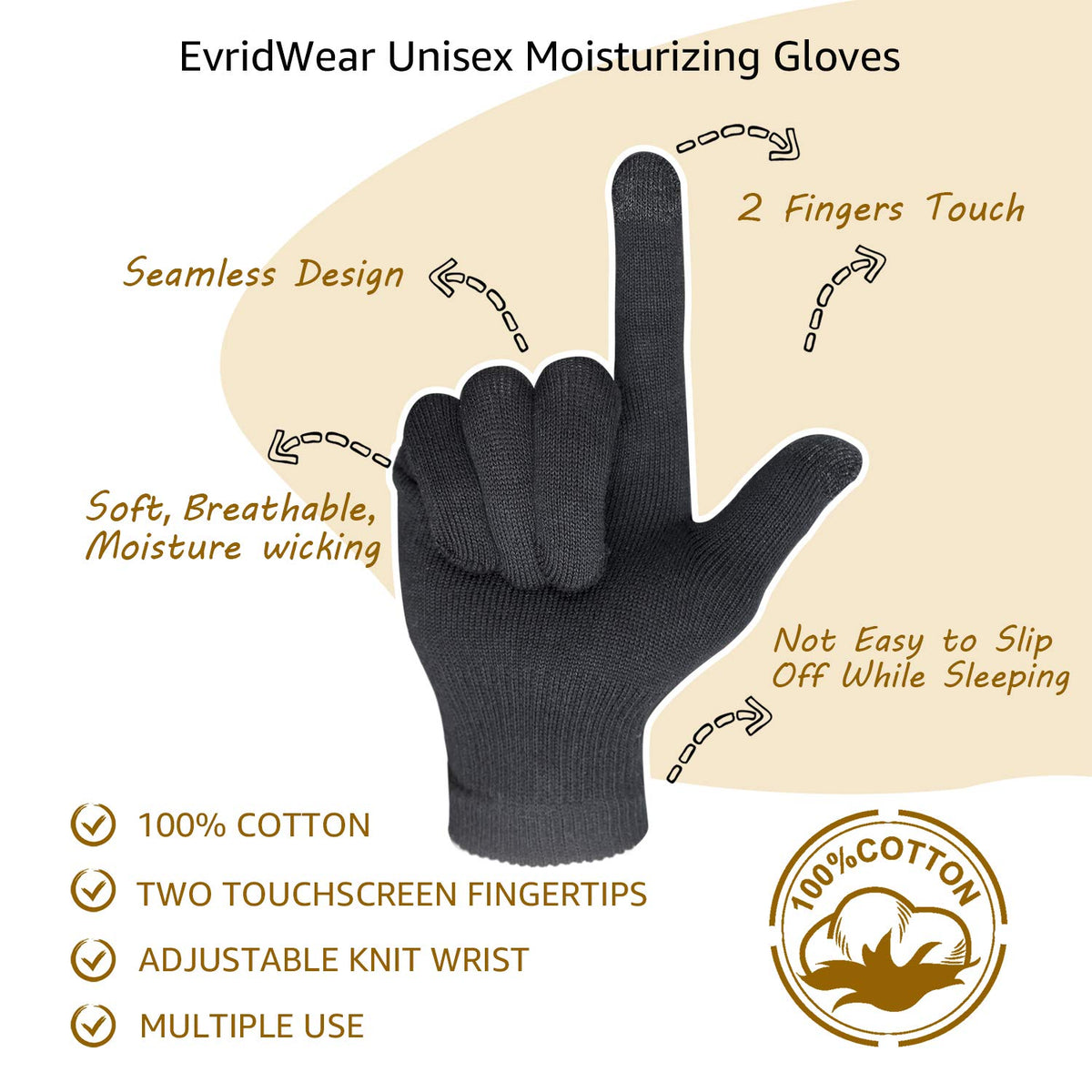 Evridwear gloves designed for eczema-friendly routines and hand care.