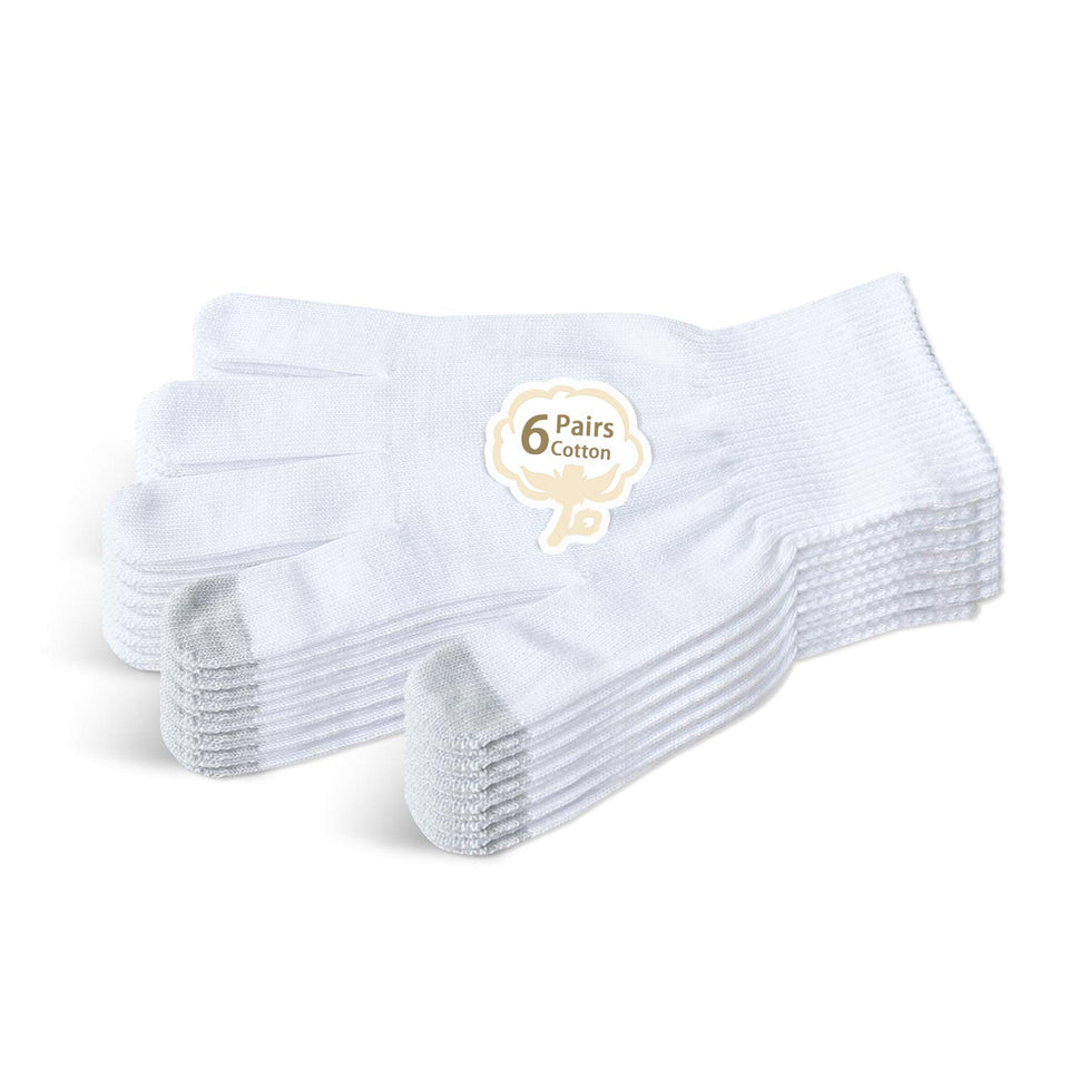 Evridwear packaging of unisex cotton gloves highlighting lightweight, breathable fabric