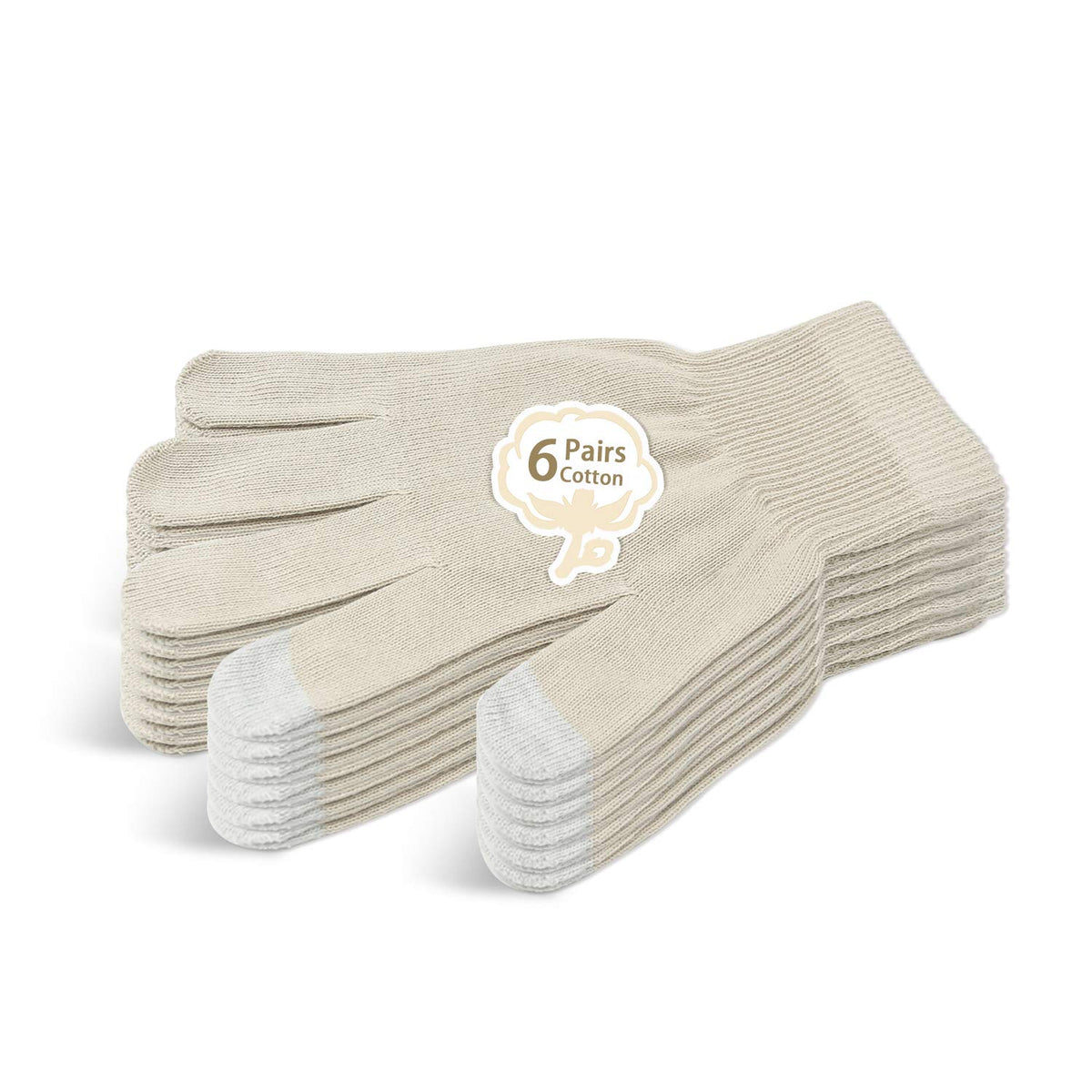 Evridwear unisex cotton gloves with premium cotton for gentle, breathable comfort.