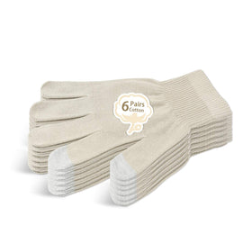 Evridwear unisex cotton gloves close-up shows soft texture for comfort
